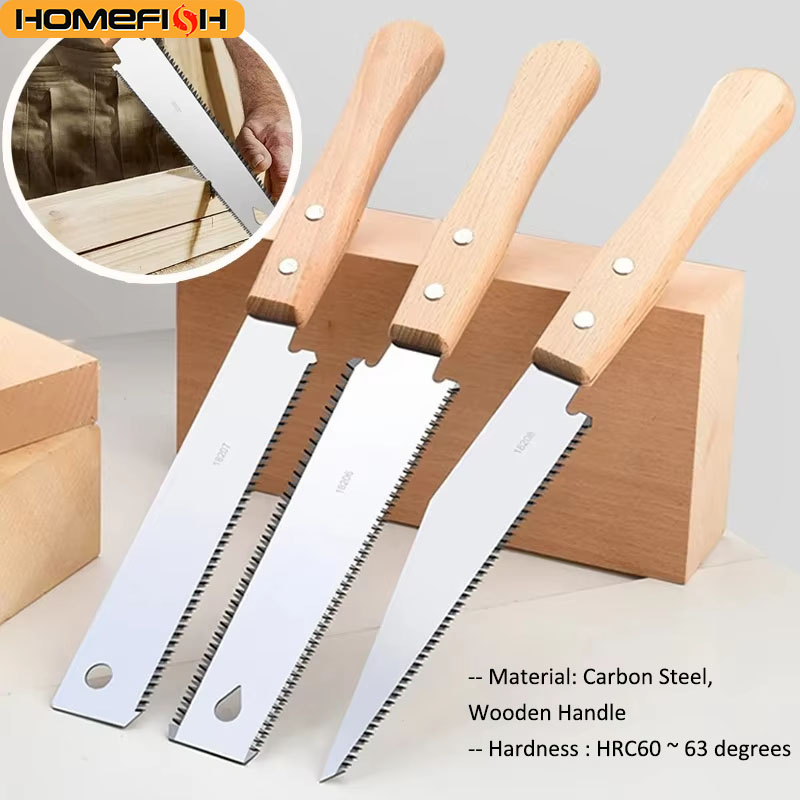 Gardening Hand Tools Japanese - เลื่อยมือสไตล์ญี่ปุ่น ใบเลื่อยฟันละเอียดแบบด้านเดียว/สองด้าน ทำจากเหล็ก SK5 เลื่อยมือแบบยืดหยุ่น เครื่องมือทำสวนสำหรับงานไม้