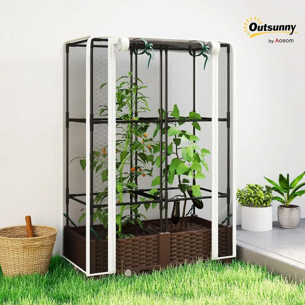 แปลงปลูกผักยกสูงพร้อมโครงตาข่า - Self-Watering Planter บทวิจารณ์และราคา