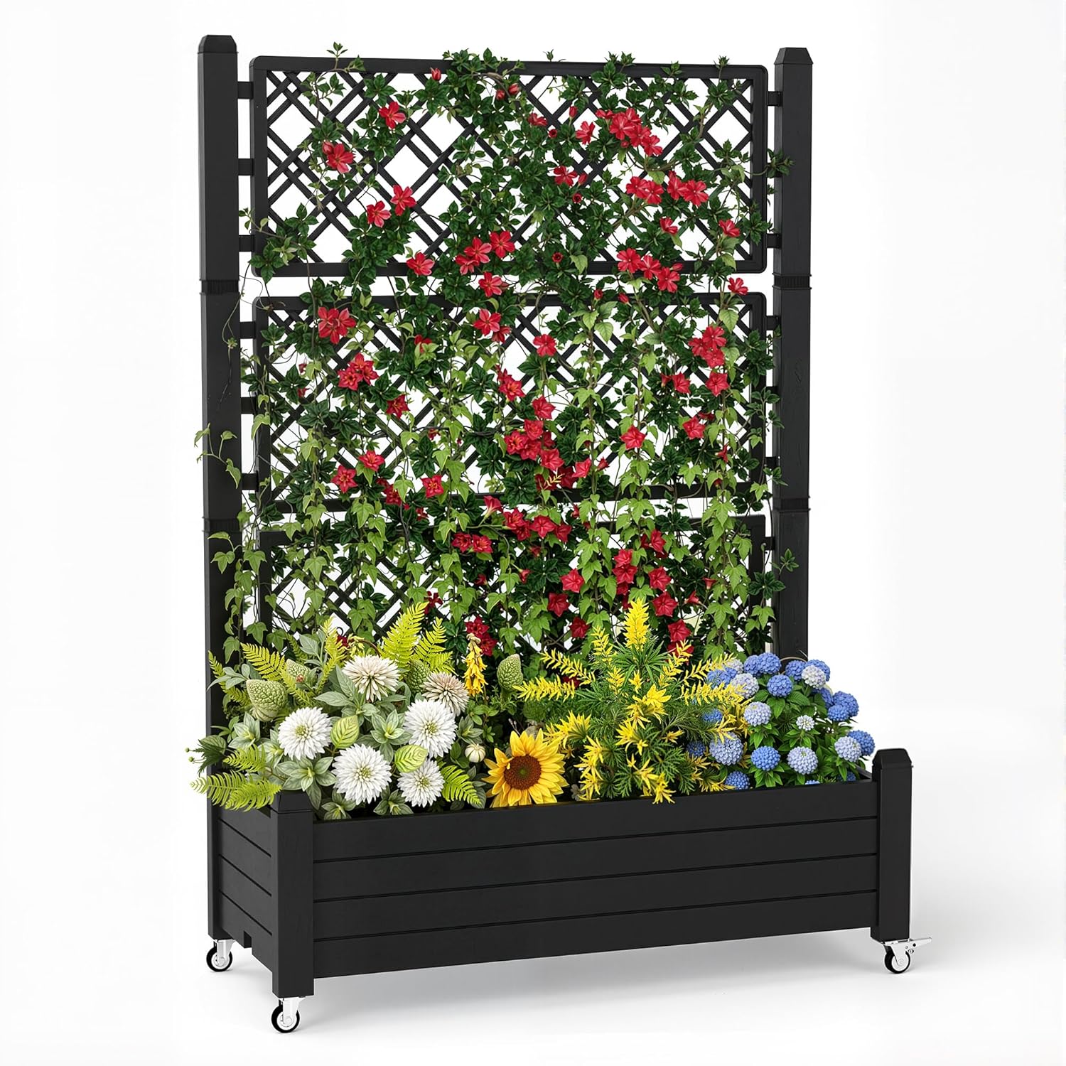 แปลงปลูกผักยกพื้นพร้อมโครงตาข่ - Self-Watering Planter บทวิจารณ์และราคา